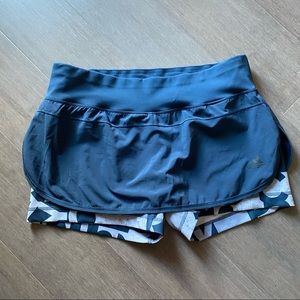 Adidas Climalite Navy Patterned Skort (Skirt/Shorts)